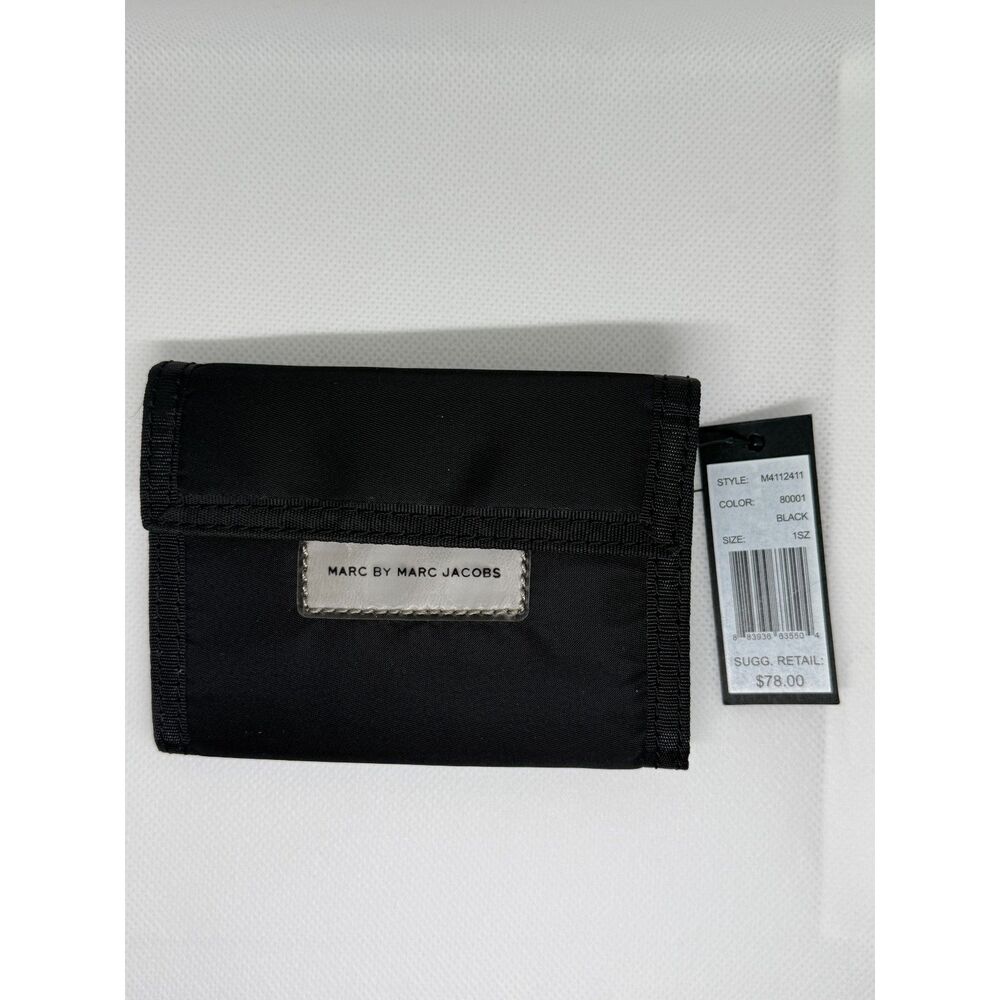 Marc by Marc Jacobs Black Nylon Tri-Fold Wallet & ID Badge Holder NWT